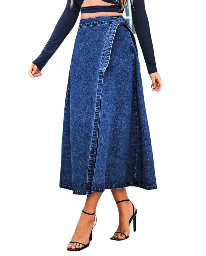 Danim Ladies Denim  Street  Skirts, (Navy-Blue)