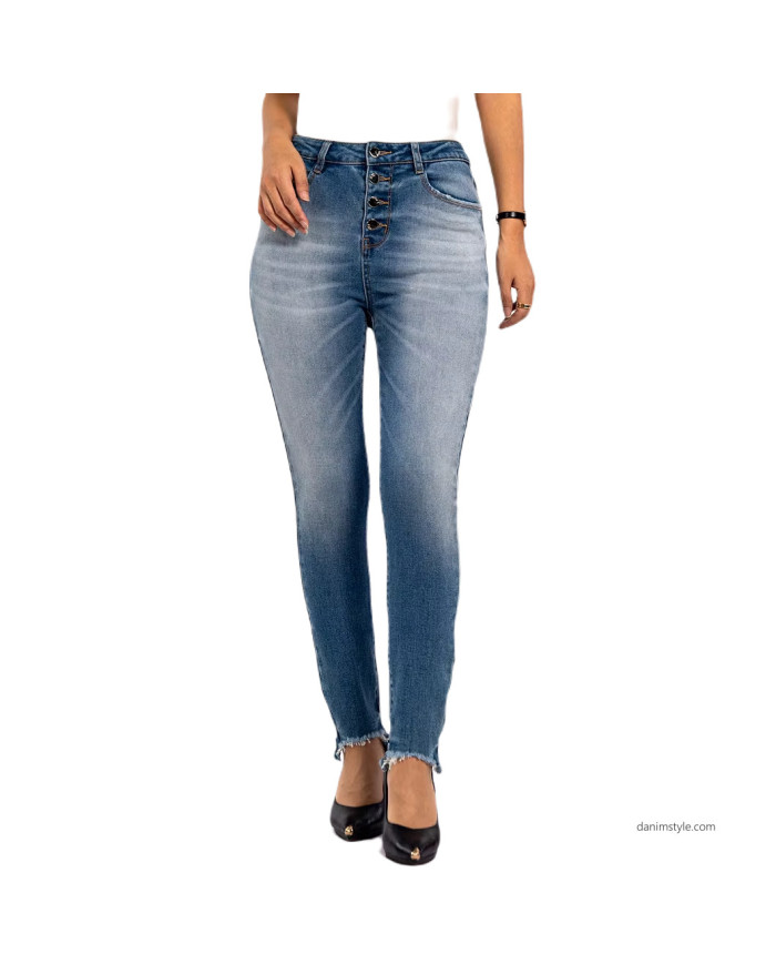 Danim Ladies Denim  Street  Pants, (Wash-Blue)