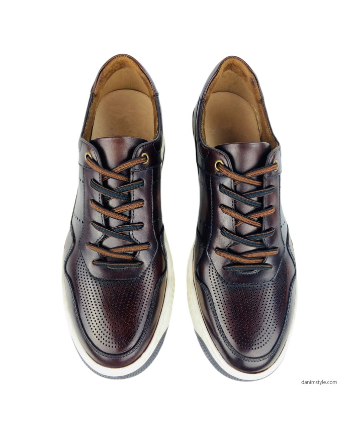 Danim ZARI Formal Gent's Sneakers Shoes (Coffee)