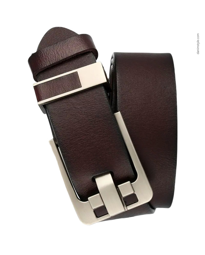 Danim Pure Leather Men Belt, (Brown)