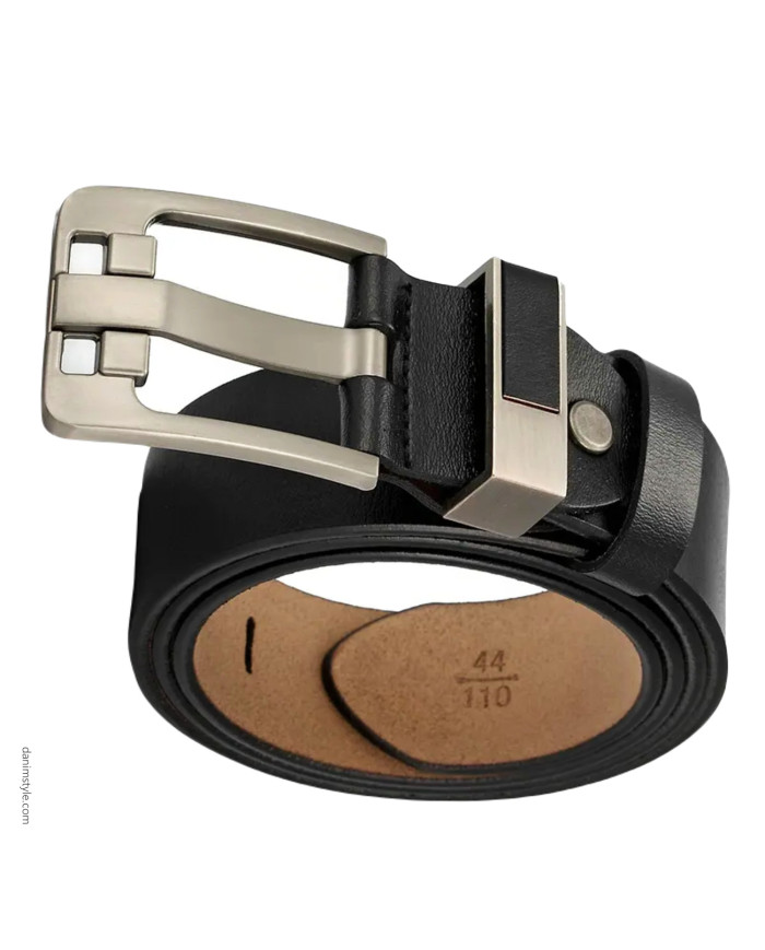Danim Pure Leather Men Belt, (Black)