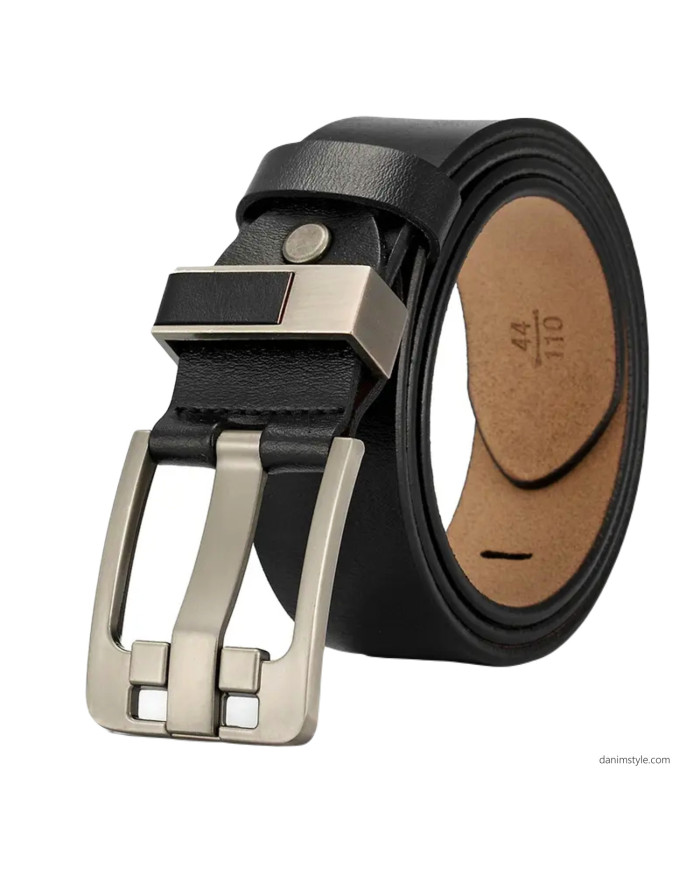 Danim Pure Leather Men Belt, (Black)