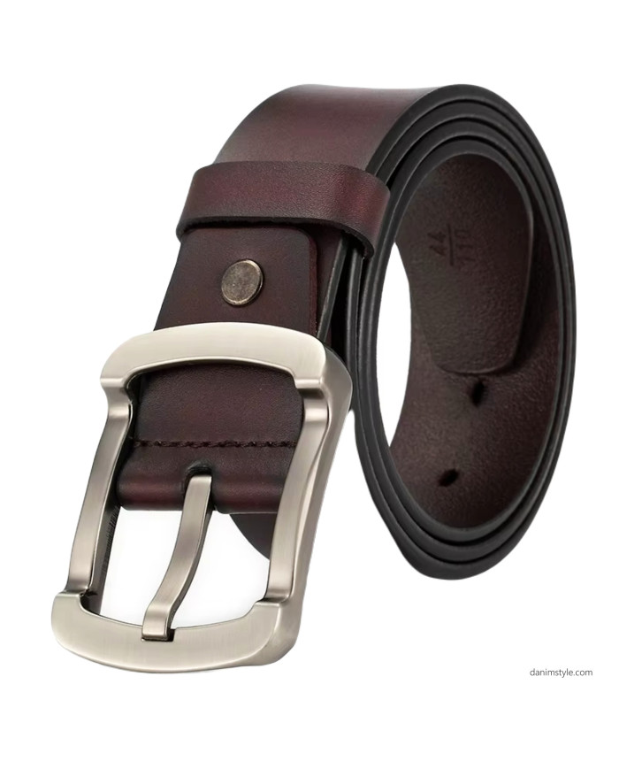 Danim Pure Leather Men Belt, (Brown)