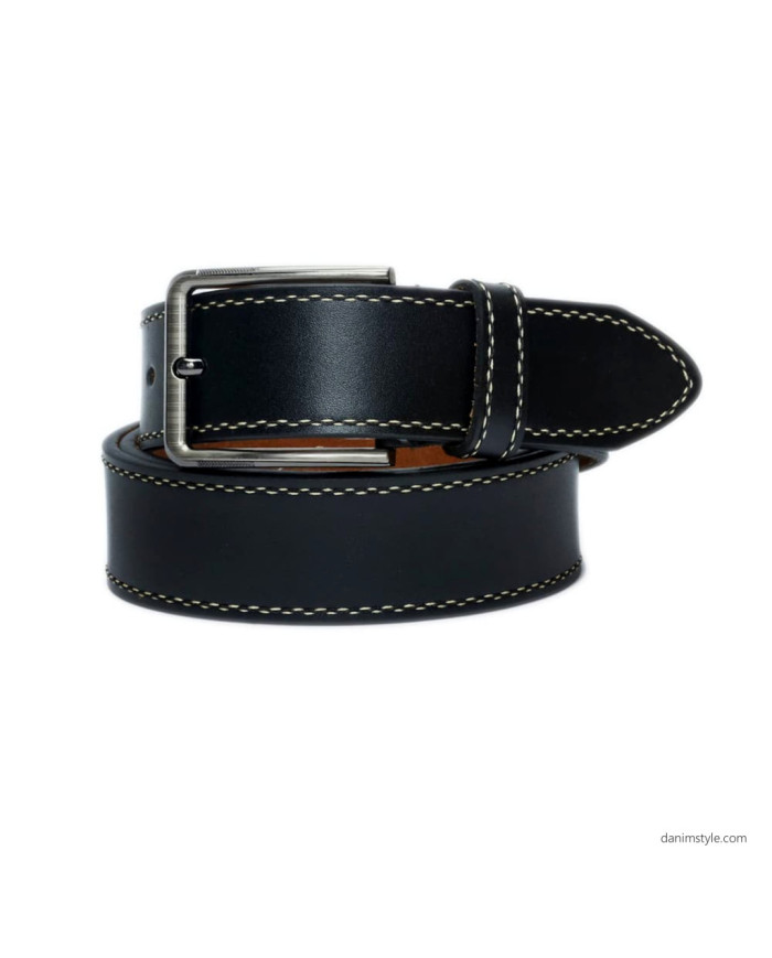 Danim Pure Leather Men Belt, (Black)