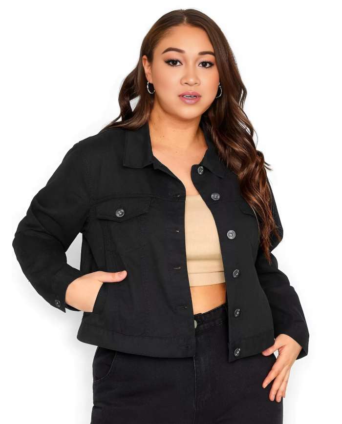 Danim Mario Denim Ladies Jacket, (Black)