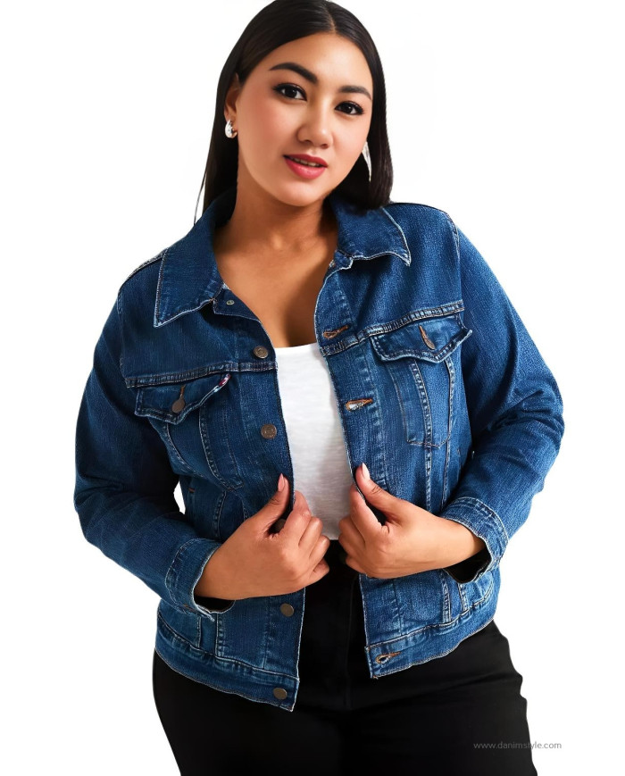 Danim Mario Denim Ladies Jacket, (Navy)