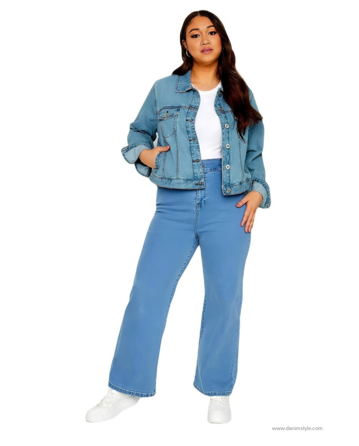 Danim Mario Denim Ladies Jacket, (Light-Blue)
