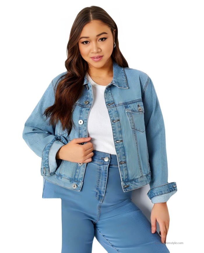 Danim Mario Denim Ladies Jacket, (Light-Blue)