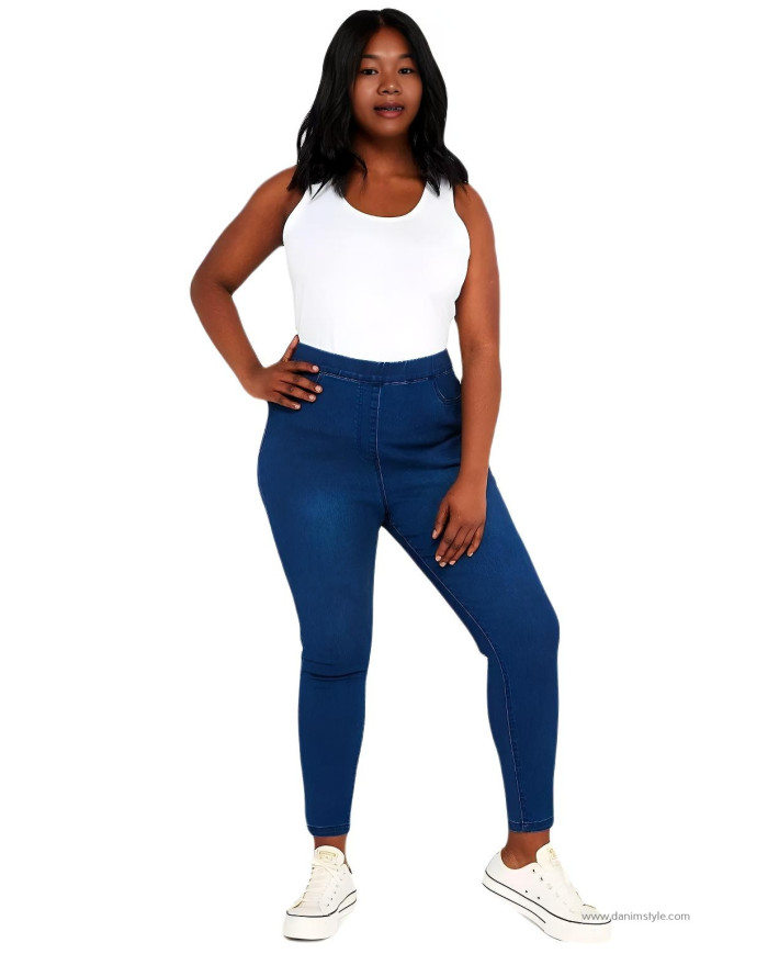Danim Mom Denim Ladies Pant's, (Navy-Blue)