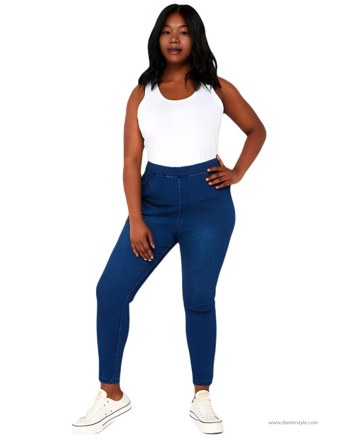 Danim Mom Denim Ladies Pant's, (Navy-Blue)