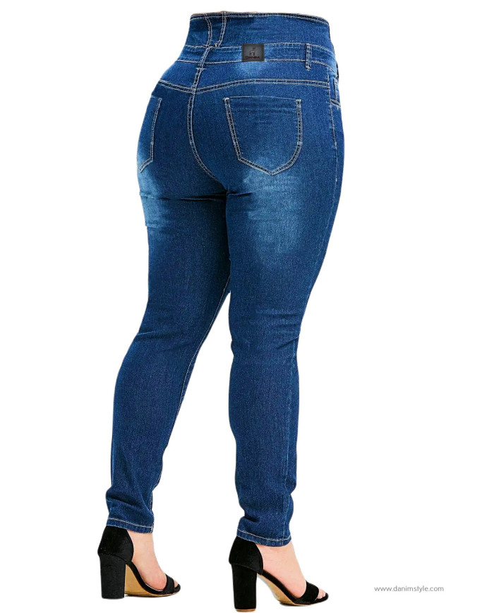 Danim Mom Denim Ladies Pant's, (Navy-Blue)