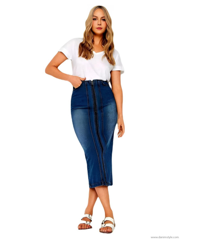 Danim Ladies Denim  Vintage Skirts, (Indigo)