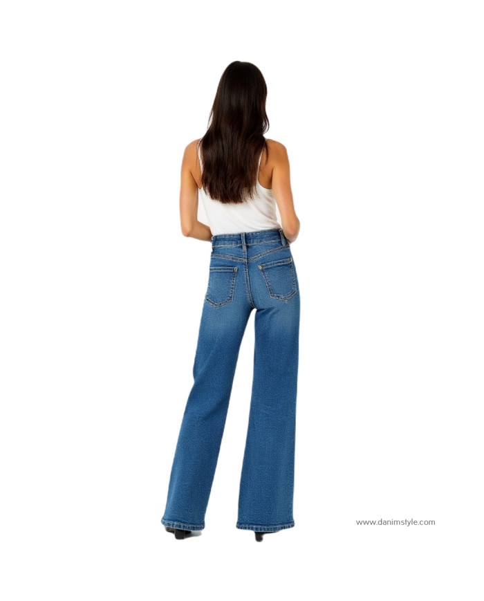 Danim High Waisted Denim Ladies  Jeans (Navy-Blue)