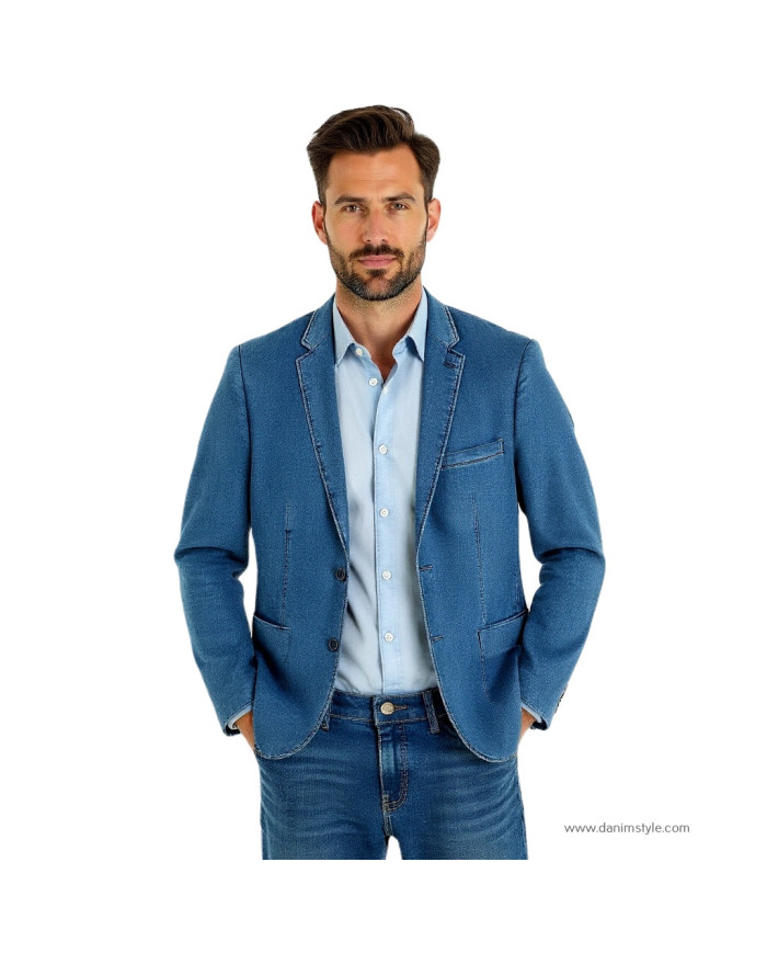 Danim Gents Denim Blazer (Navy-Blue)
