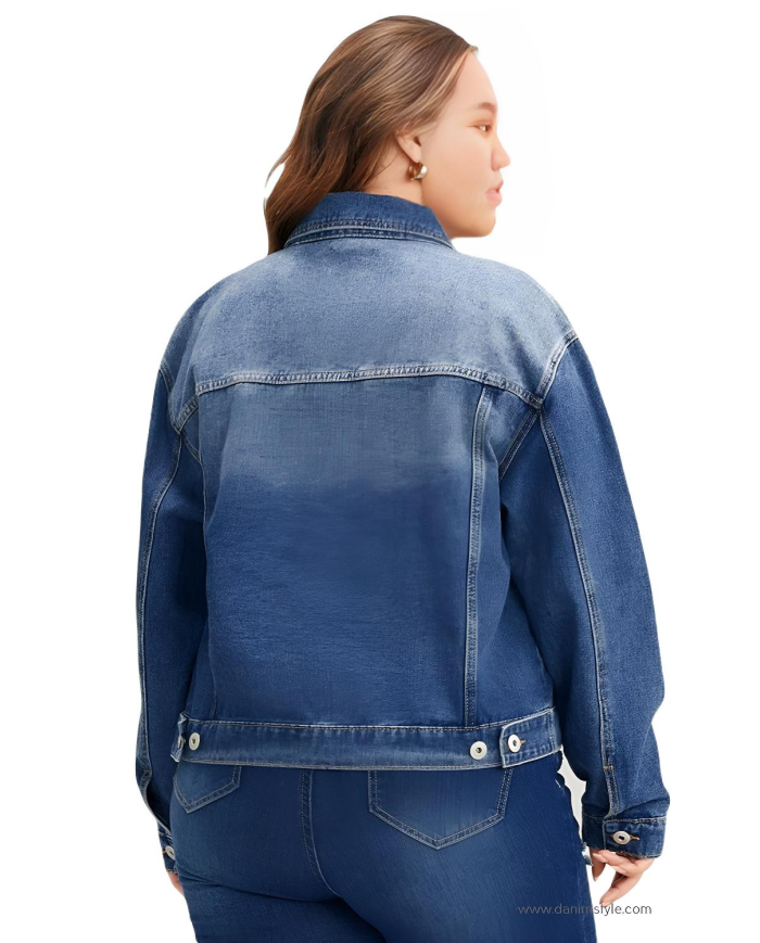Danim Mario Denim Ladies Jacket, (Navy-Blue)