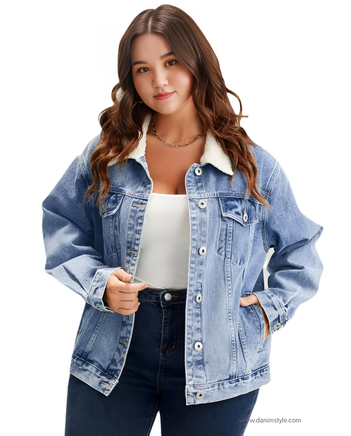 Danim Mario Denim Ladies Jacket, (Sky-Blue)