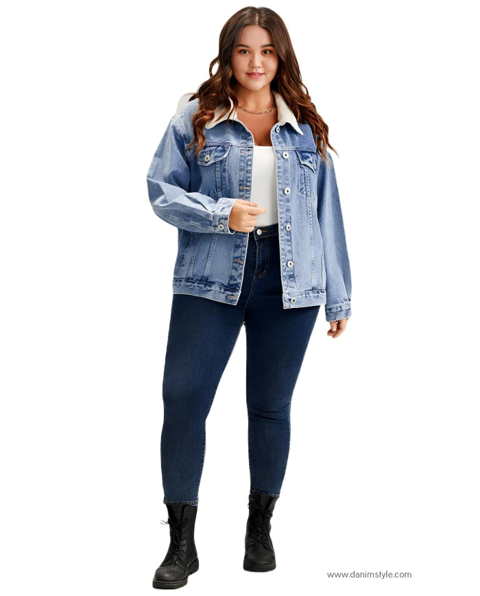 Danim Mario Denim Ladies Jacket, (Sky-Blue)