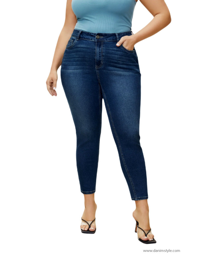 Danim Ladies Jeans Pants (Navy-Blue)