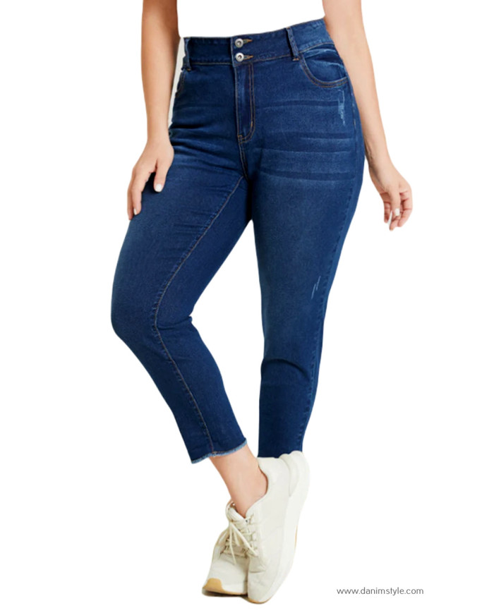 Danim Ladies Jeans Pants (Navy-Blue)