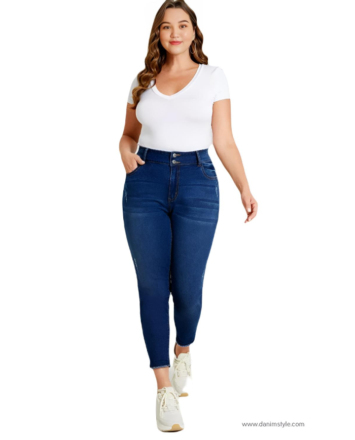 Danim Ladies Jeans Pants (Navy-Blue)