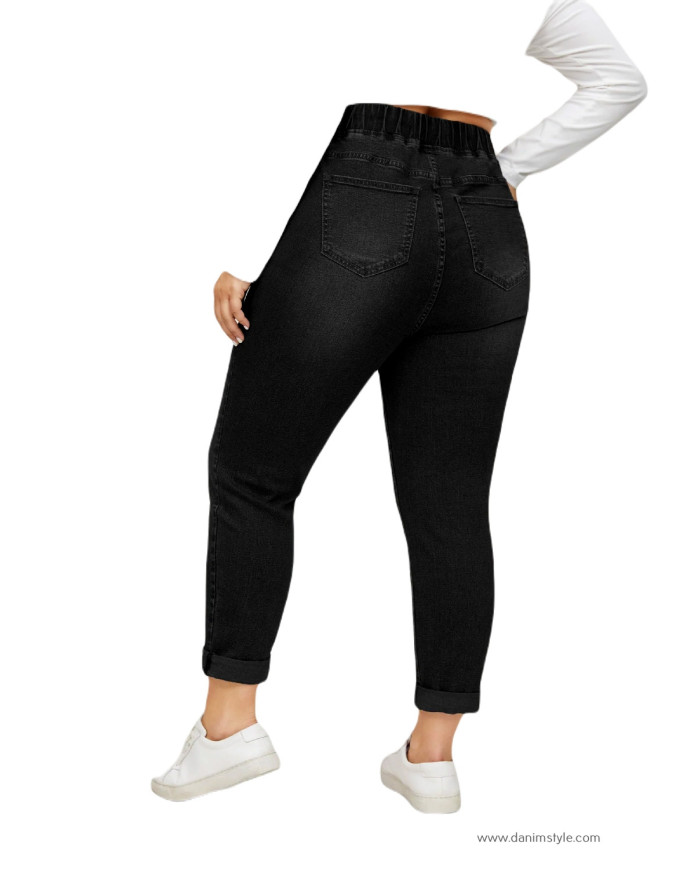 Danim Ladies Jeans Pants (Navy-Blue)