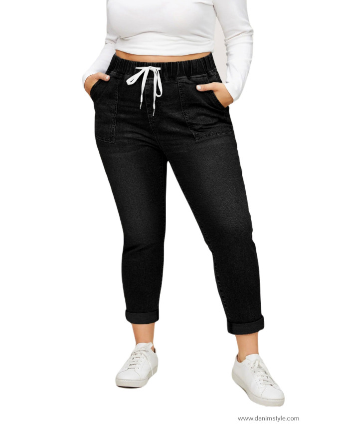 Danim Ladies Jeans Pants (Navy-Blue)