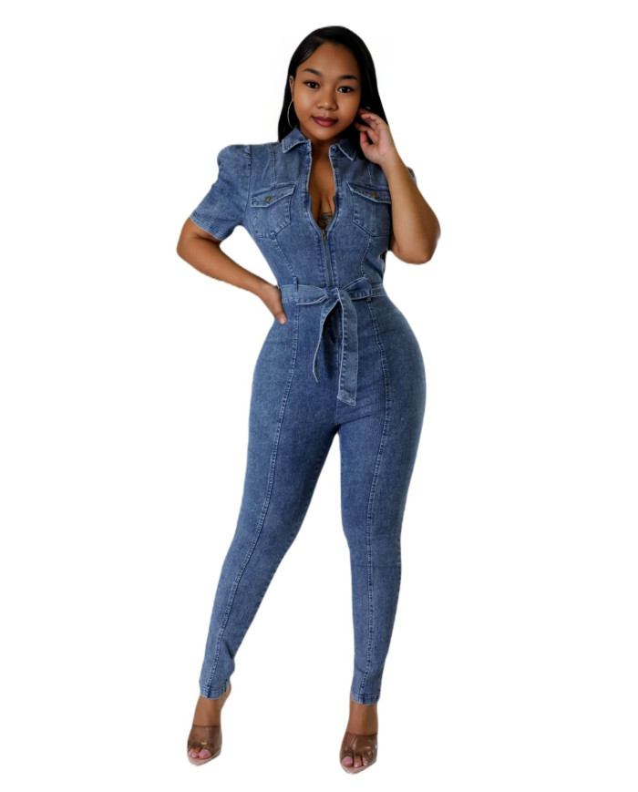 Danim  JumpSuit Denim Dress (Wash)