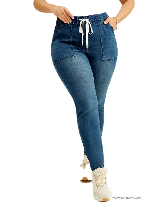 Danim Ladies Jeans Pants (Navy-Blue)