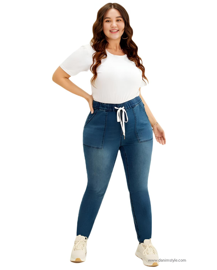 Danim Ladies Jeans Pants (Navy-Blue)