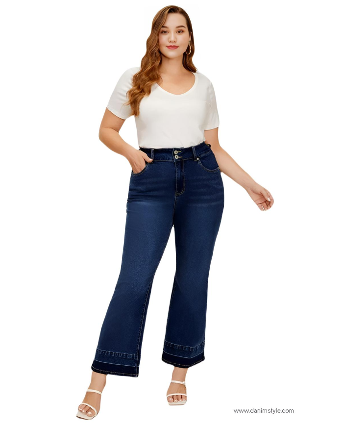 Danim Ladies Jeans Pants (Navy-Blue)