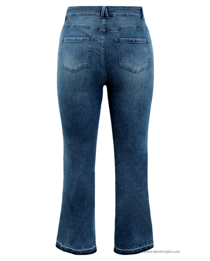 Danim Ladies Jeans Pants (Navy-Blue)