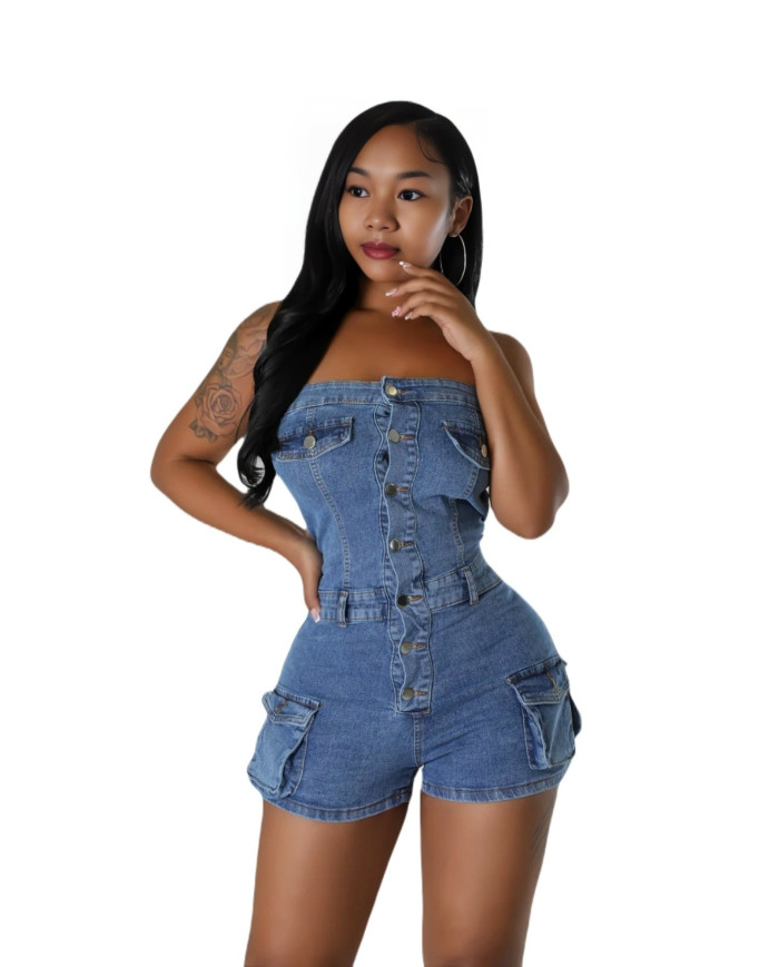 Danim Babe Denim Dress (Navy)