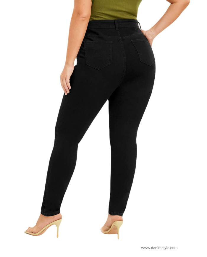 Danim Ladies Jeans Pants (Navy-Blue)