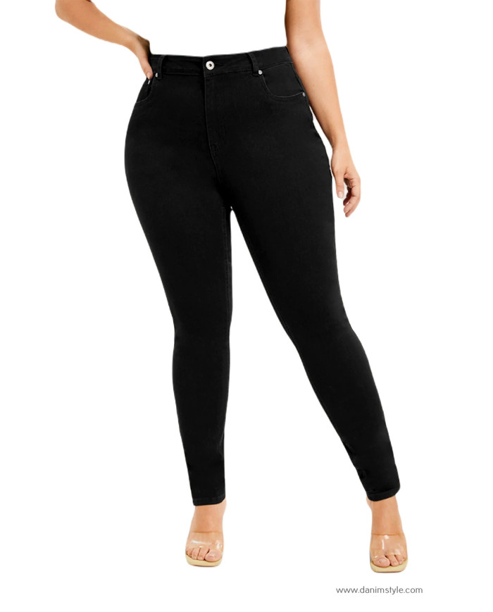 Danim Ladies Jeans Pants (Navy-Blue)