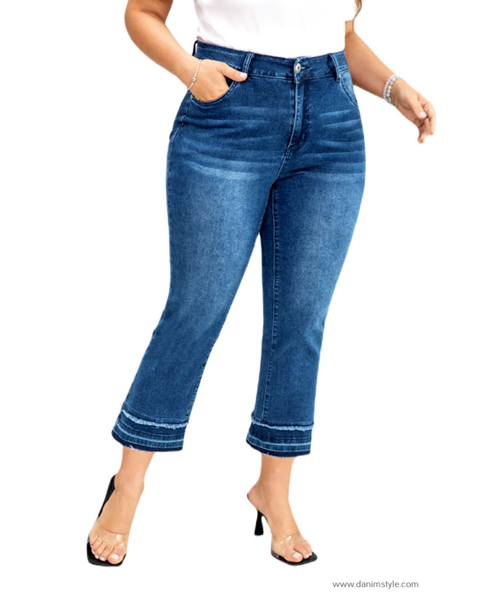 Danim Ladies Jeans Pants (Navy-Blue)