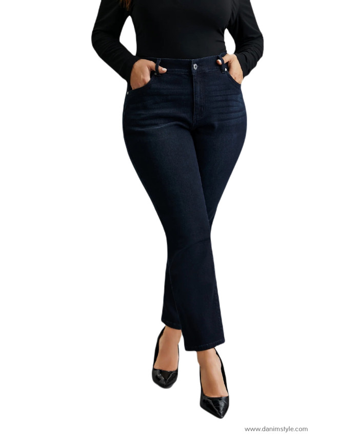 Danim Ladies Jeans Pants (Navy-Blue)