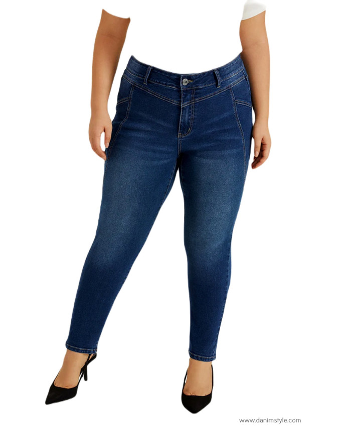 Danim Ladies Jeans Pants (Navy-Blue)