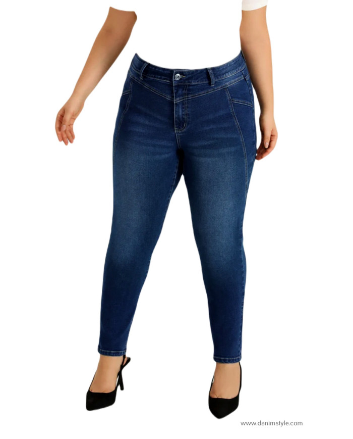 Danim Ladies Jeans Pants (Navy-Blue)
