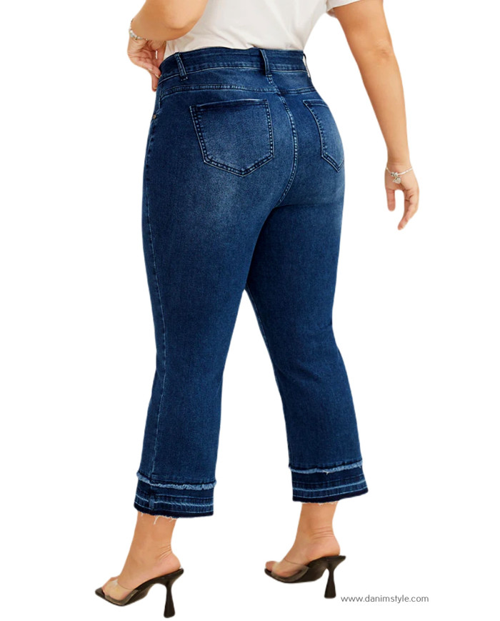 Danim Ladies Jeans Pants (Navy-Blue)
