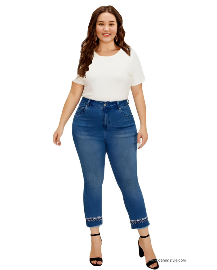 Danim Ladies Jeans Pants (Navy-Blue)