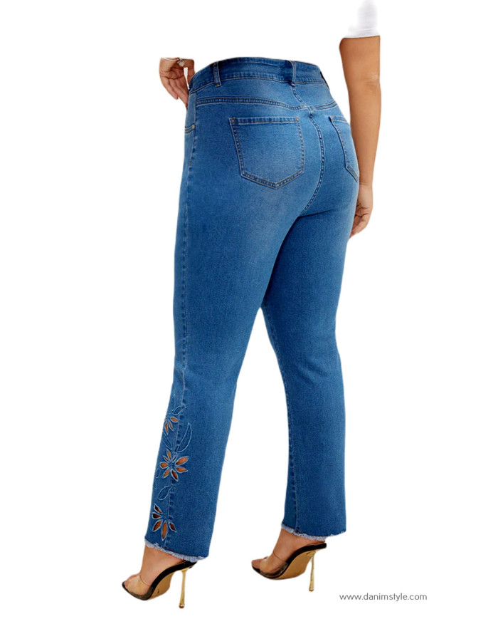 Danim Ladies Jeans Pants (Navy-Blue)