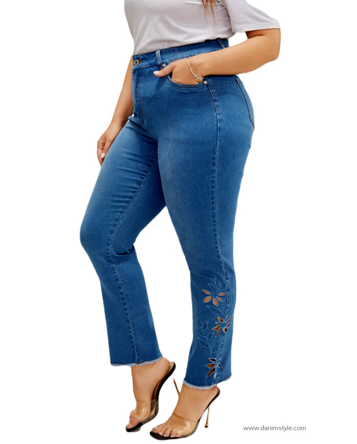 Danim Ladies Jeans Pants (Navy-Blue)