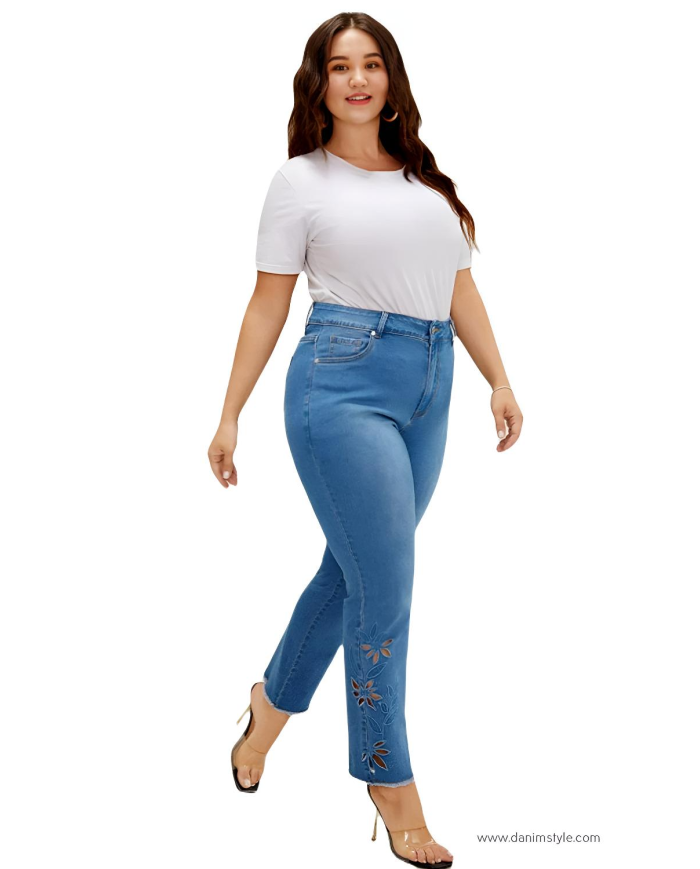 Danim Ladies Jeans Pants (Navy-Blue)