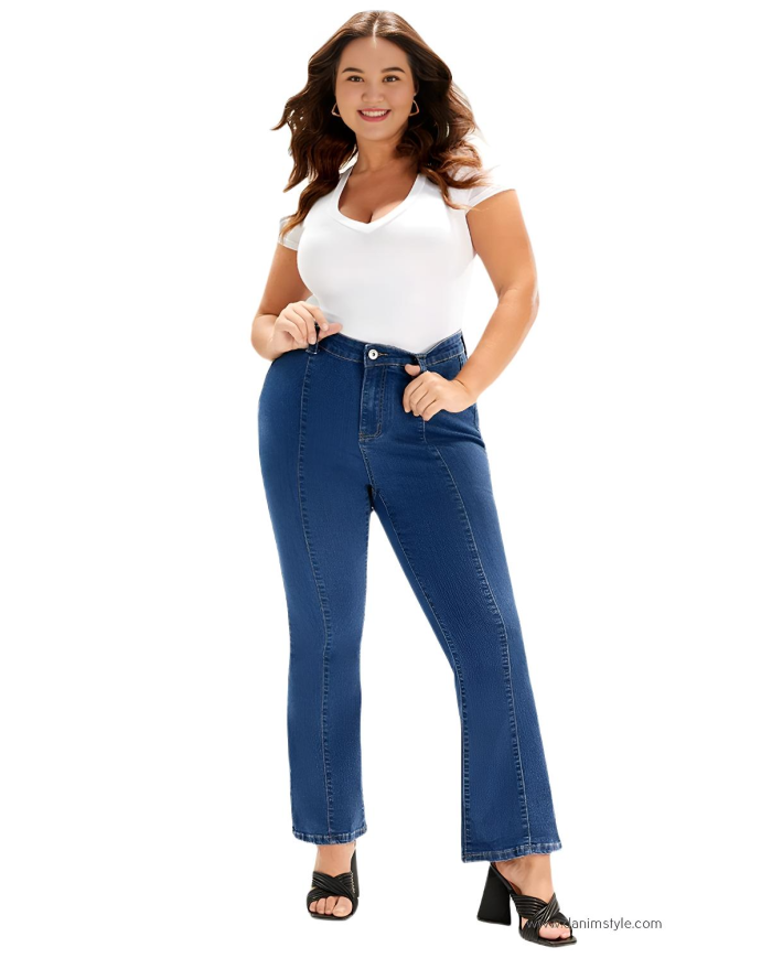 Danim Ladies Jeans Pants (Navy-Blue)