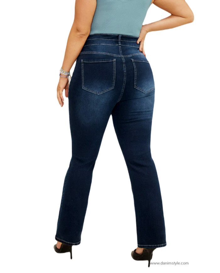 Danim Ladies Jeans Pants (Navy-Blue)
