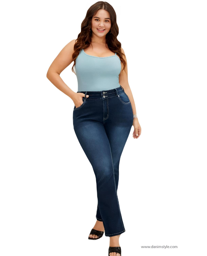 Danim Ladies Jeans Pants (Navy-Blue)