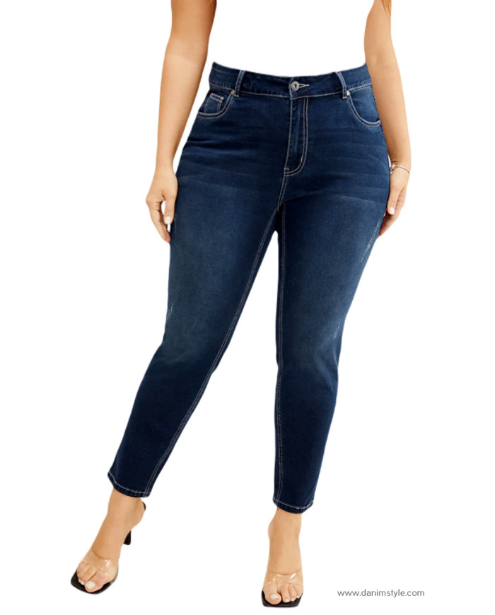 Danim Ladies Jeans Pants (Navy-Blue)