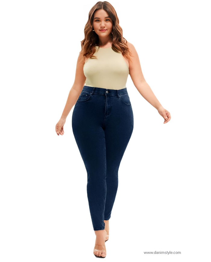 Danim Ladies Jeans Pants (Navy-Blue)