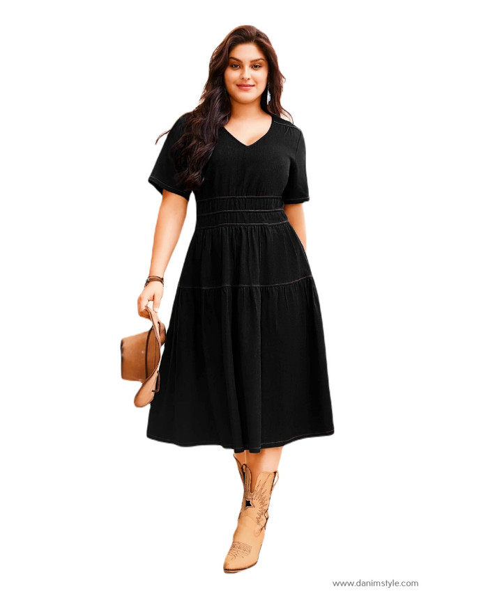 Danim Ladies Denim Dress (Black)