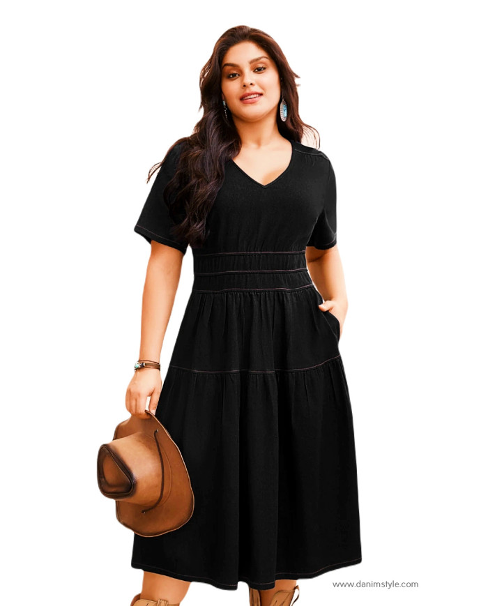 Danim Ladies Denim Dress (Black)